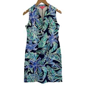 Lilly Pulitzer Sherryn Shift Dress High Tide Navy Women’s Size XS Preppy Beach
